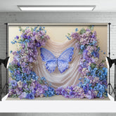 Lofaris Sweet Floral Lavender Wedding Photography Backdrop
